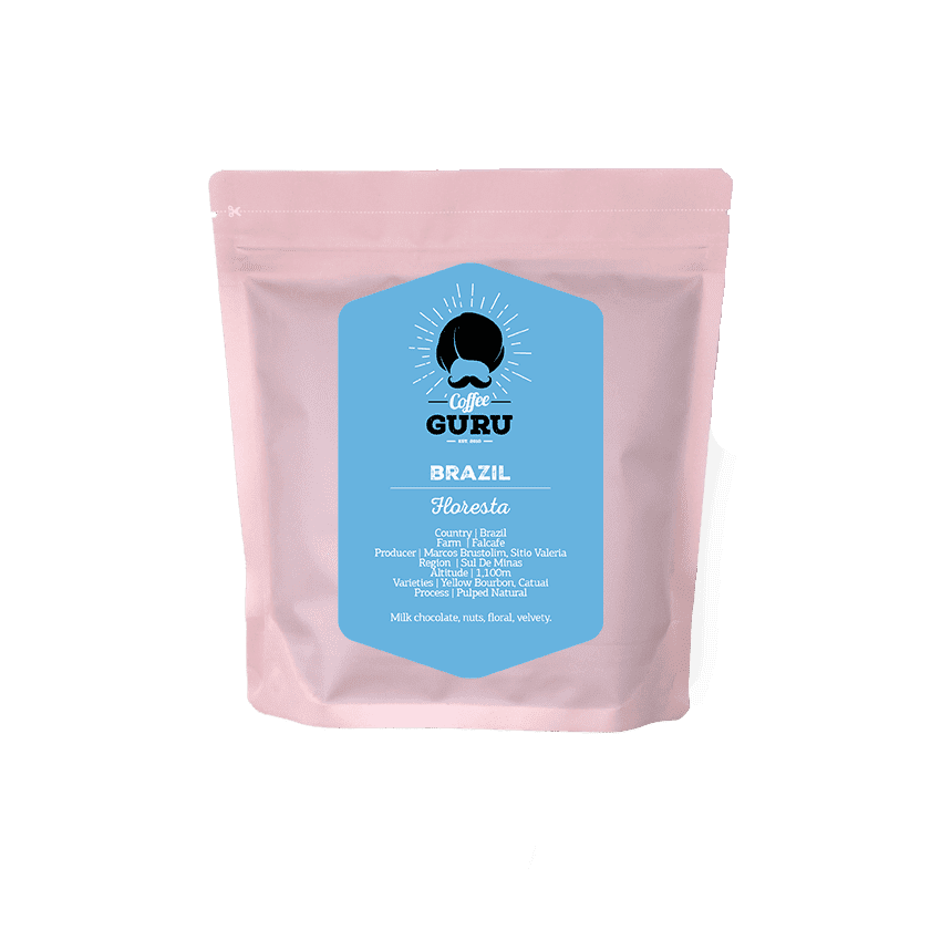 Συσκευασία 250g καφέ Brazil Floresta Coffeeguru
